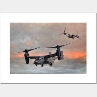 A Pair Of USAF CV-22B Ospreys Posters and Art